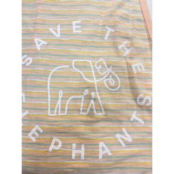 Ivory Ella Save the Elephants Muscle Tank Top Women's Large - Picture 5 of 5